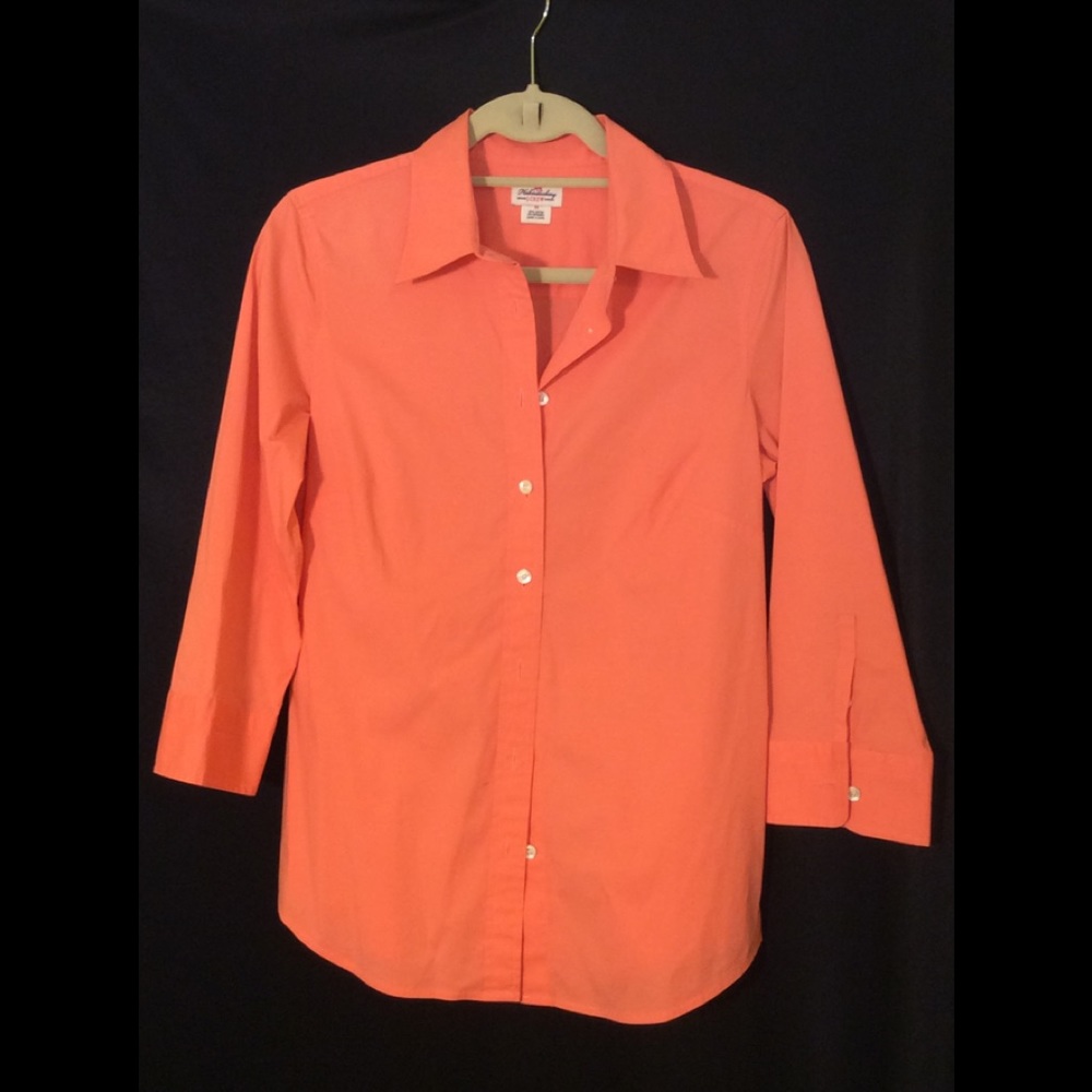 J. Crew Haberdashery Button Down Shirt Medium Orange Preppy